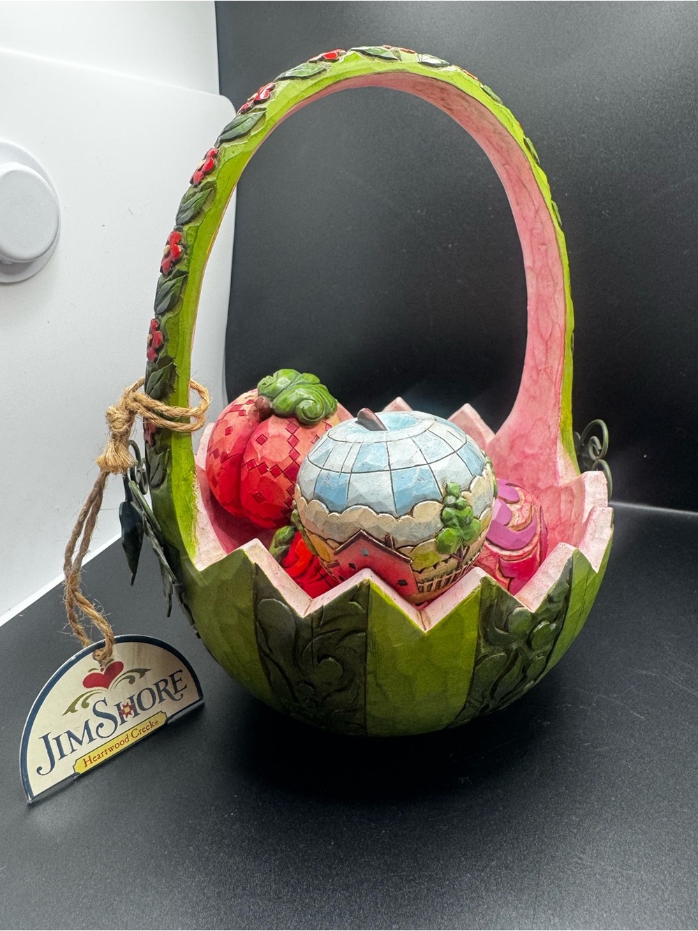 Jim Shore Watermelon Basket W/ Fruit Original Box A Taste Of Summer's Goodness